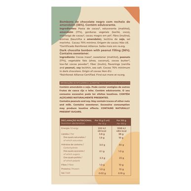 Zesty P1 Suklaakarkit 70 % kaakaota Maapähkinävoi Kerma Suklaakarkit 150 g 150 g