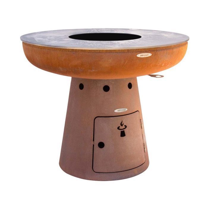 Nero stalen vuurkorf barbecue 102 x 68 cm (DxH) Oranje