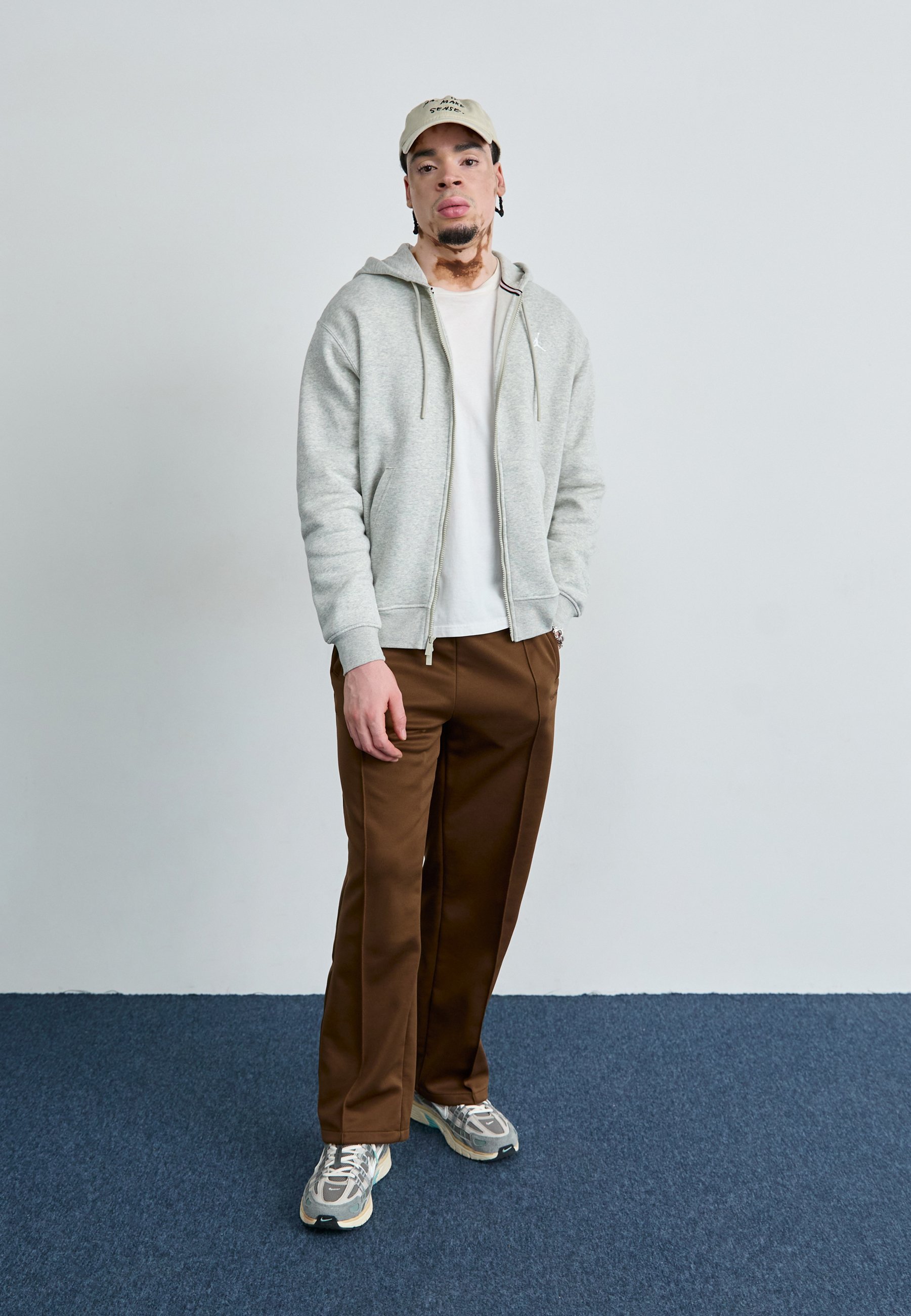 Felpa con zip Jordan - grigio melange