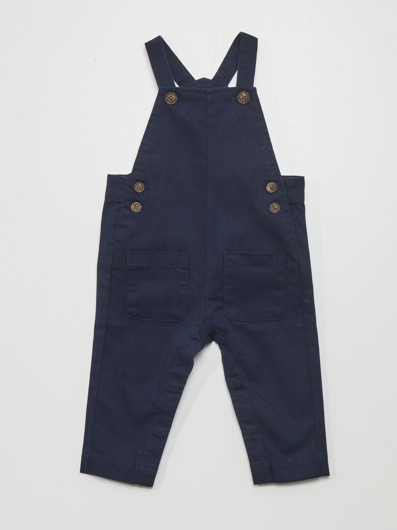 2-delige set bestaande uit een overall en een shirt - BLAUW