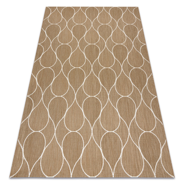 Dywan sizal FLAT 49379265 Krople - beż 80x150 cm