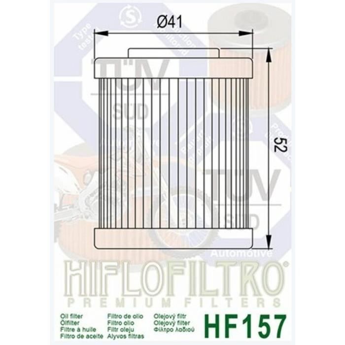 Filtre à huile Hiflofiltro pour Moto KTM 400 EXC Racing 2005 à 2006 Neuf