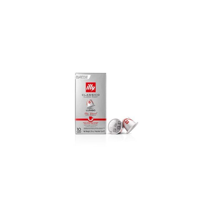 Illy Boite de 10 Capsules café Torrefaction Classique Lungo 8910 Argent et Rouge - 8003753158617