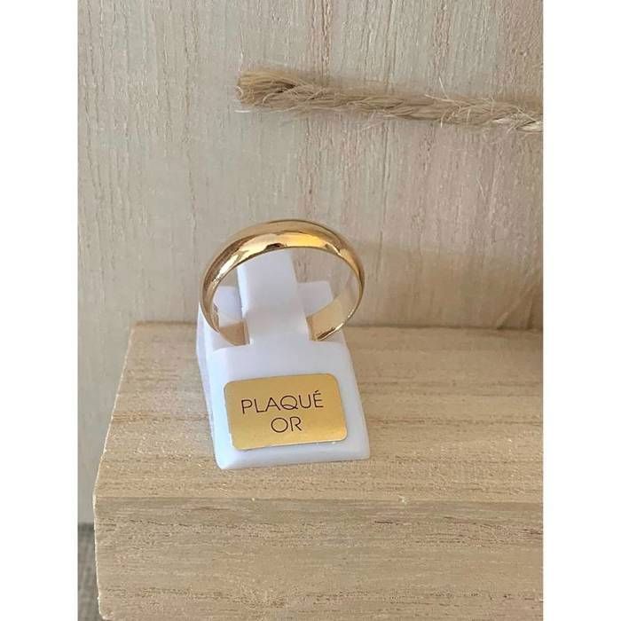 Anillo - BIJOUXIA - Redondo liso chapado en oro de 18 quilates - Joyería - Unisex - Tallas 48 a 76