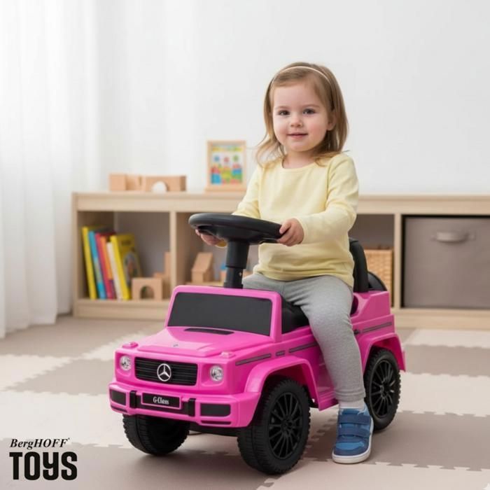 Veicolo giocattolo cavalcabile MERCEDES-BENZ G350 per bambini - Rosa - Da 1 a 3 anni - Prodotto con licenza ufficiale - Vano portaoggetti - Peso massimo 25 kg