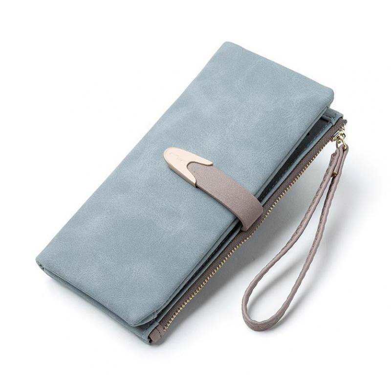 Portafoglio da donna in morbida pelle PU, borsetta da polso da donna, custodia per cellulare, pochette firmata, porta carte di credito da donna