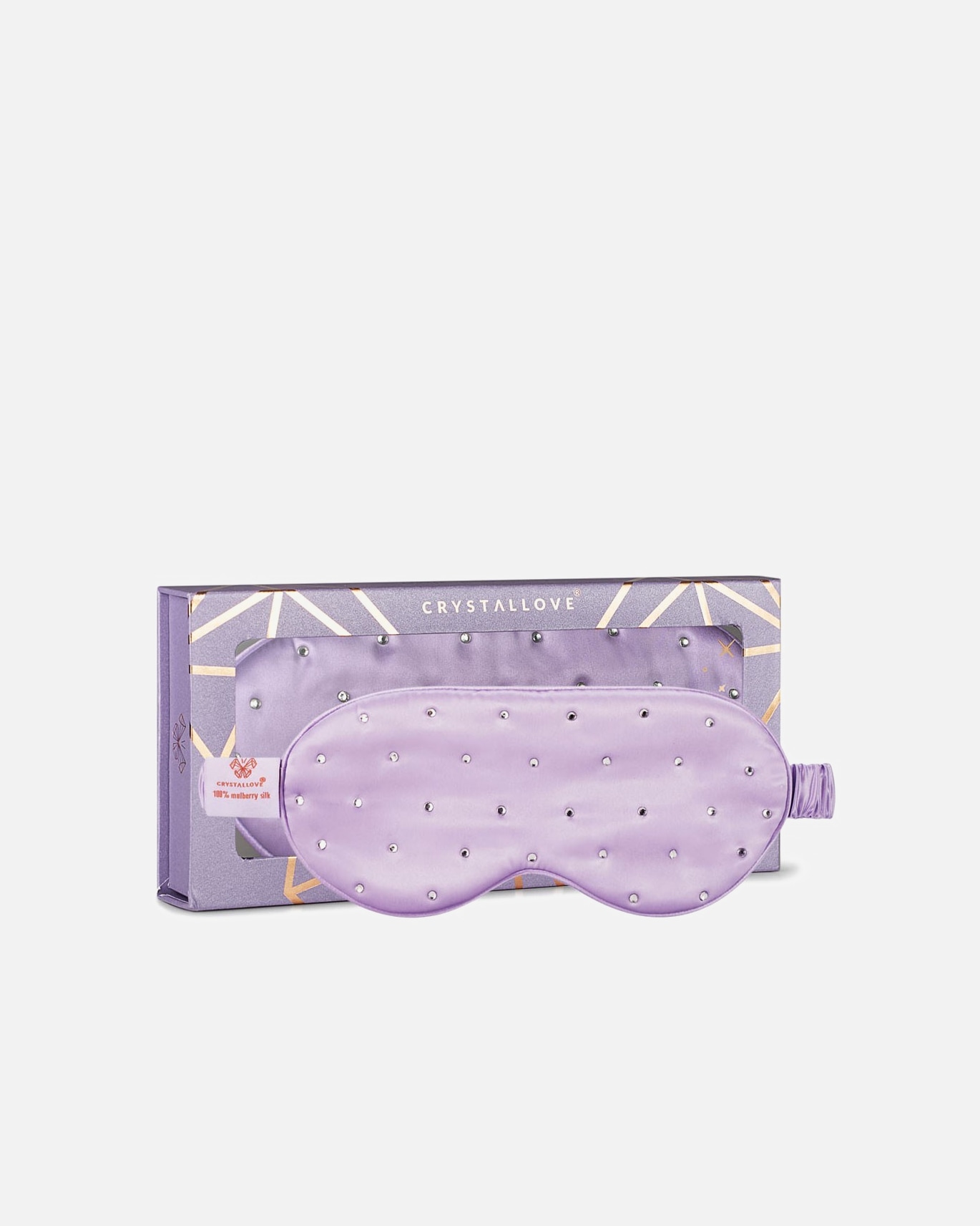 Crystallove Oogmasker, Oogmasker van gekristalliseerde zijde – Lila – 1 stuk