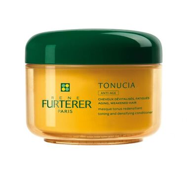 Mascarilla antiedad Tonucia de René Furterer, mascarilla redensificante para cabello debilitado, 200 ml.