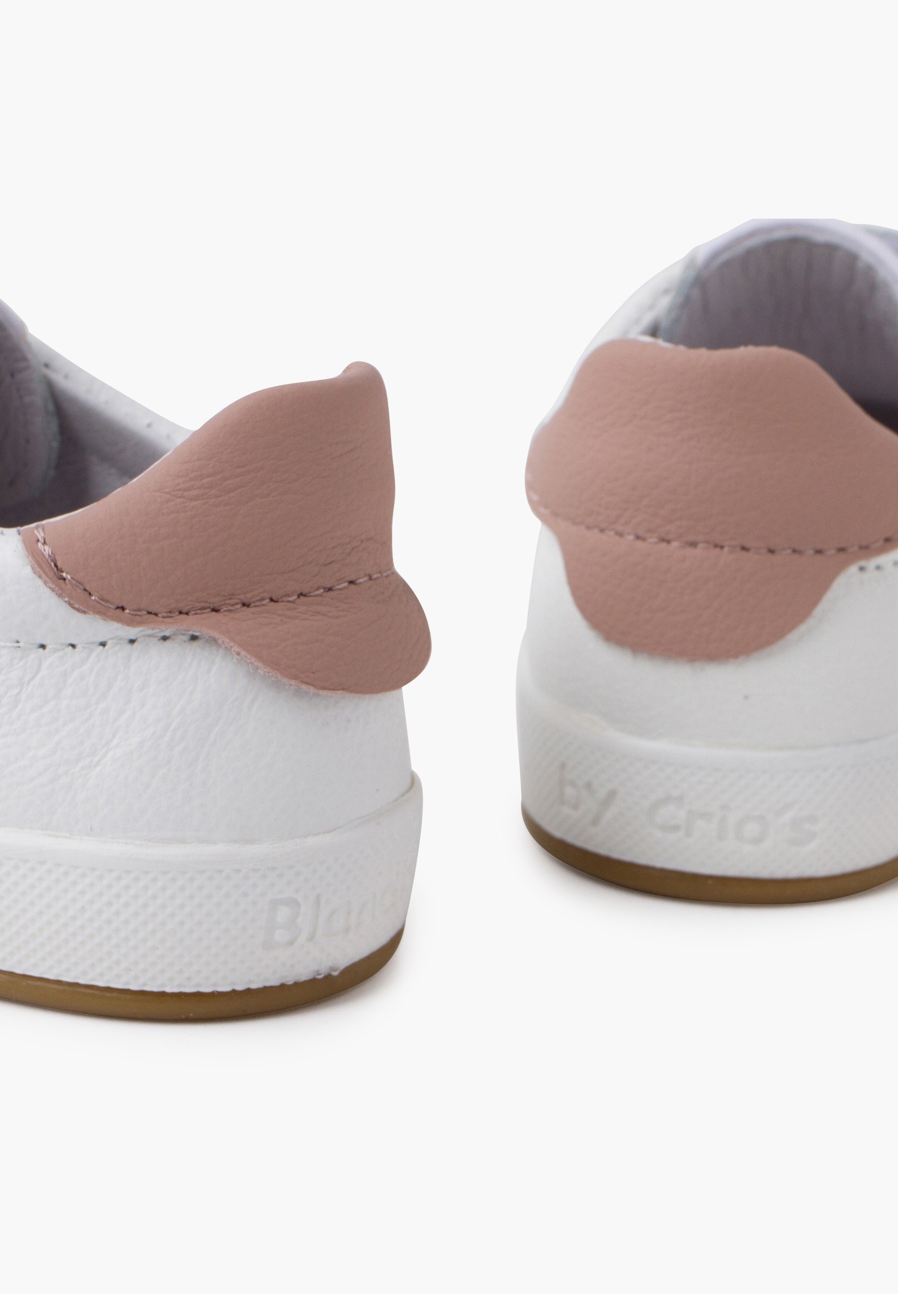 Pisamonas Chaussures bébé - blanco y rosa