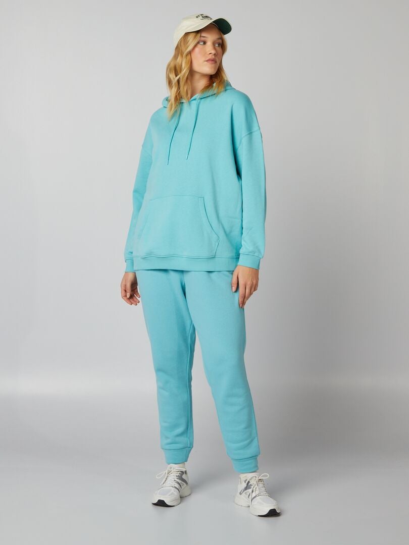 Hoodie met kangoeroezak - BLAUW
