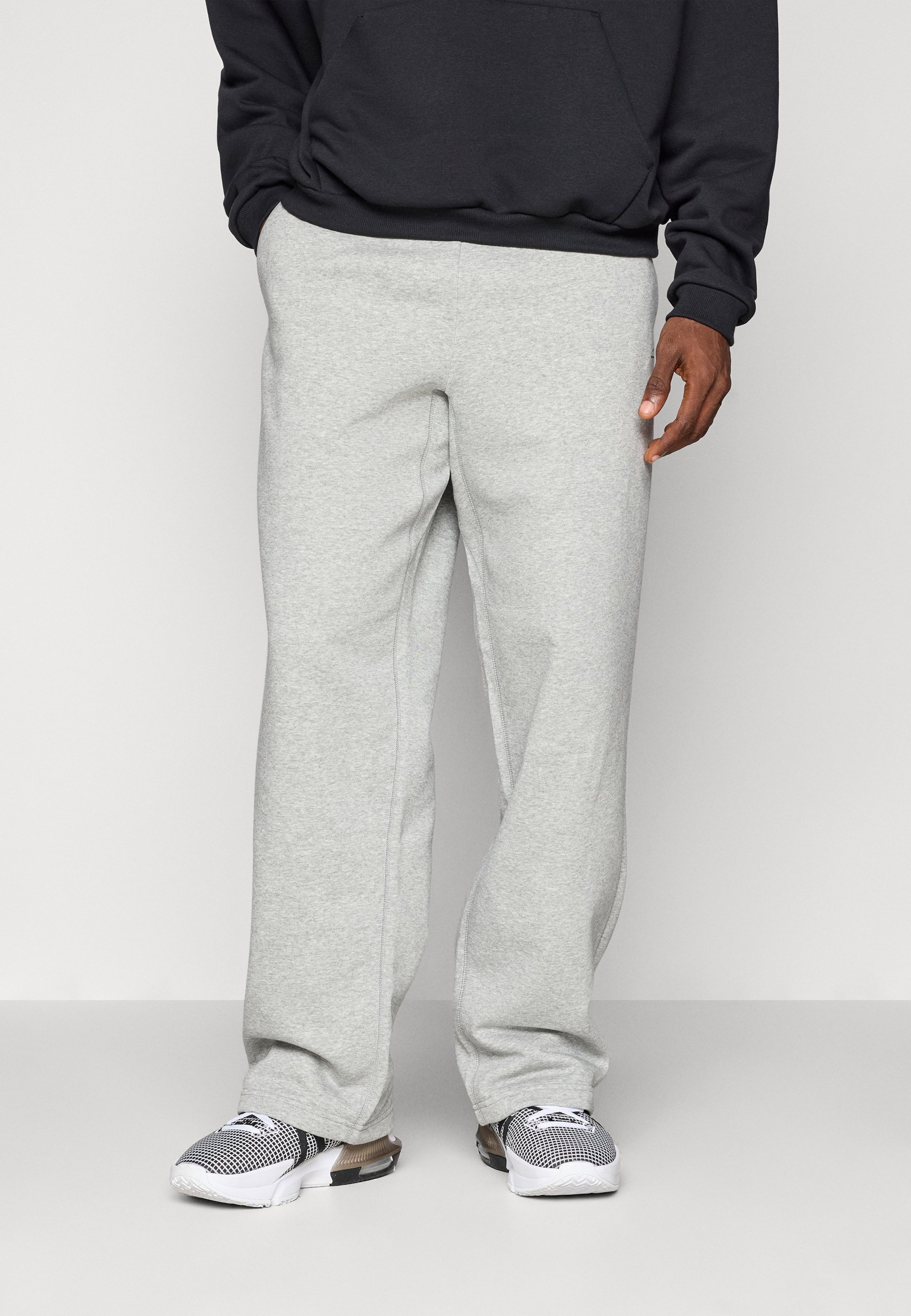 Spodnie dresowe Nike Performance OPEN HEM PANT – ciemnoszary melanż/czarny