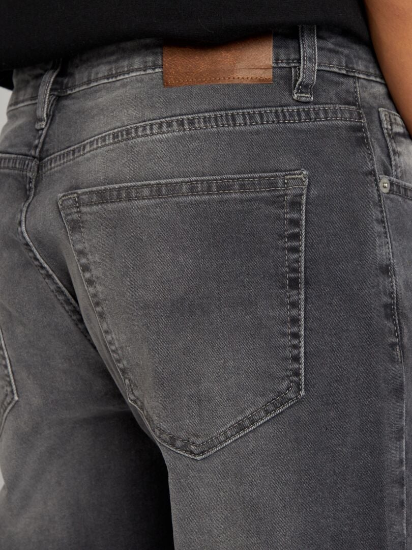 Slim fit 5-zakken denim broek - grijs