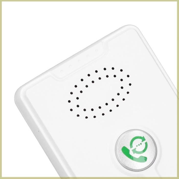 Intercomunicador de voz bidireccional Cocosity, intercomunicador de voz bidireccional para personas mayores, sistema manos libres, hardware de oficina, blanco y negro.