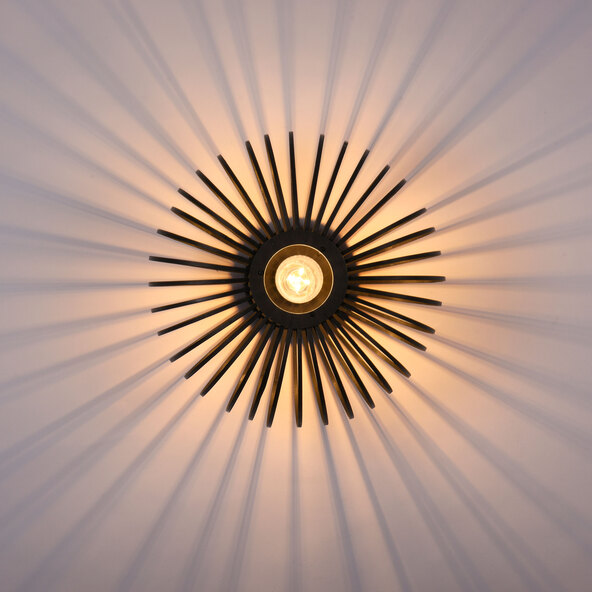Ceiling light RACOON E27, Ø 40 cm, black