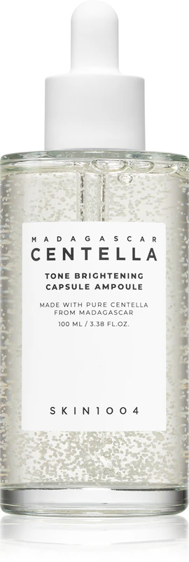 SKIN1004 Madagascar Centella Tone Brightening Capsule Ampoule sérum hidratante para iluminar e suavizar a pele.