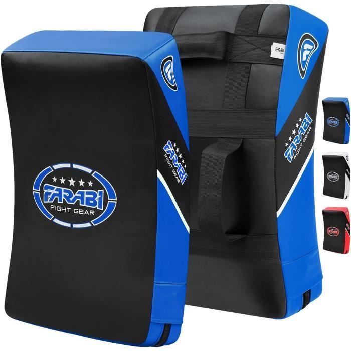 Bouclier de Frappe Large FARABI SPORTS Bleu Muay Thai MMA Arts Martiaux Boxe