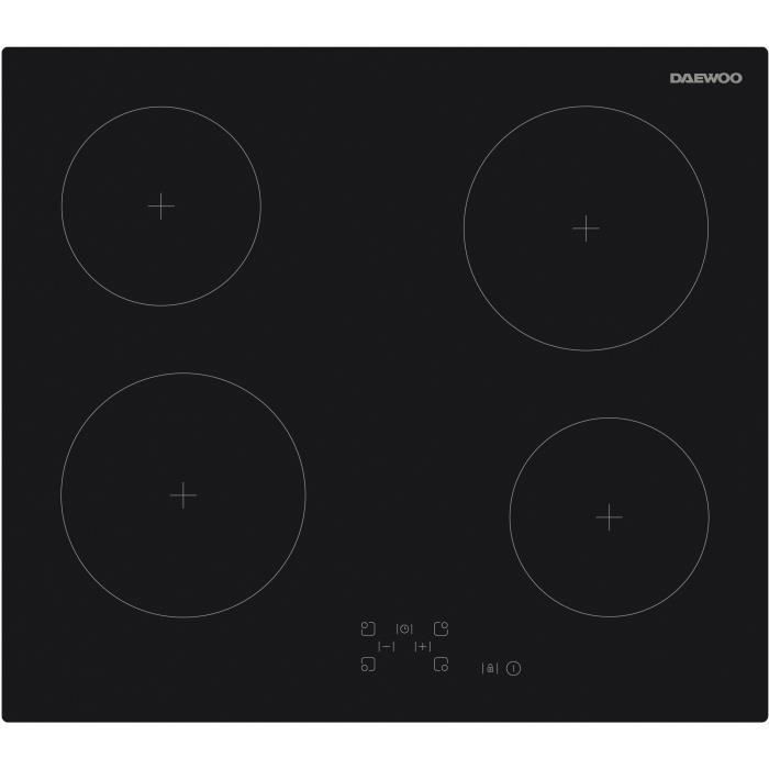 Keramische kookplaat - DAEWOO - 4 branders - 60 cm - BH6VTF27BNM - Zwart