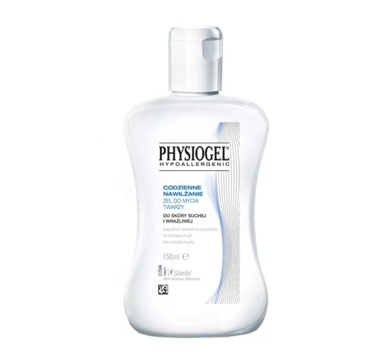 Physiogel Hypoallergenic Codzienne Nawilżanie żel do mycia twarzy dla skóry suchej i wrażliwej 150 ml