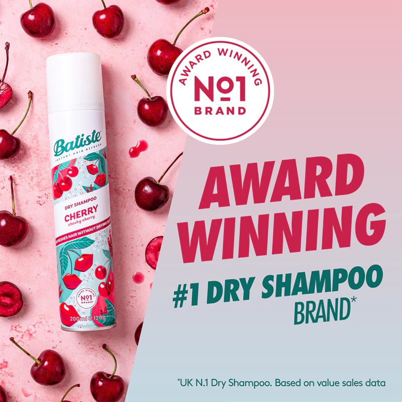 Batiste Fruity & Cheeky Cherry Trockenshampoo für Volumen und Glanz