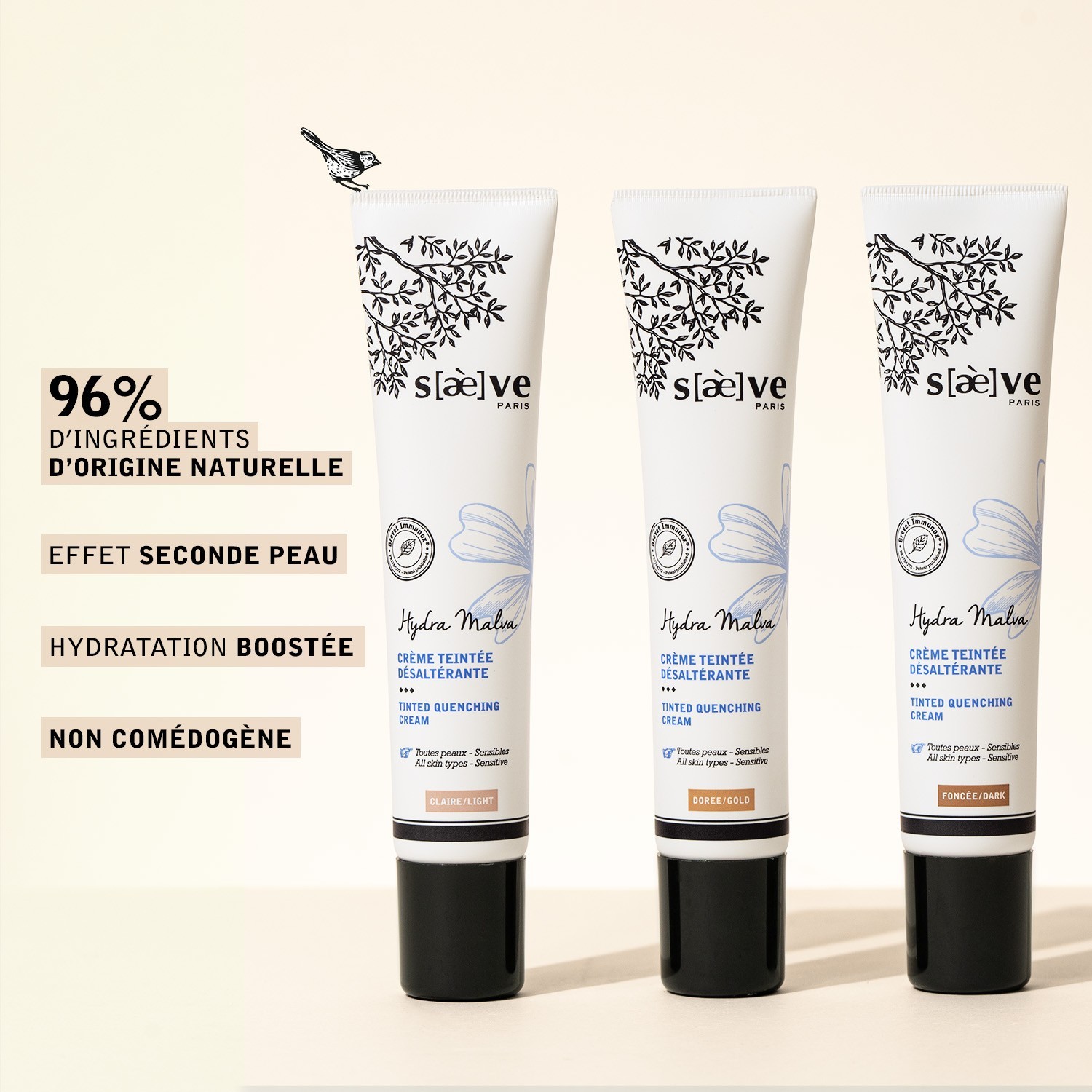 Saève CRÈME TEINTÉE DÉSALTÉRANTE CLAIRE 40 ml