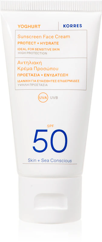 Protetor solar facial hidratante Korres Yoghurt