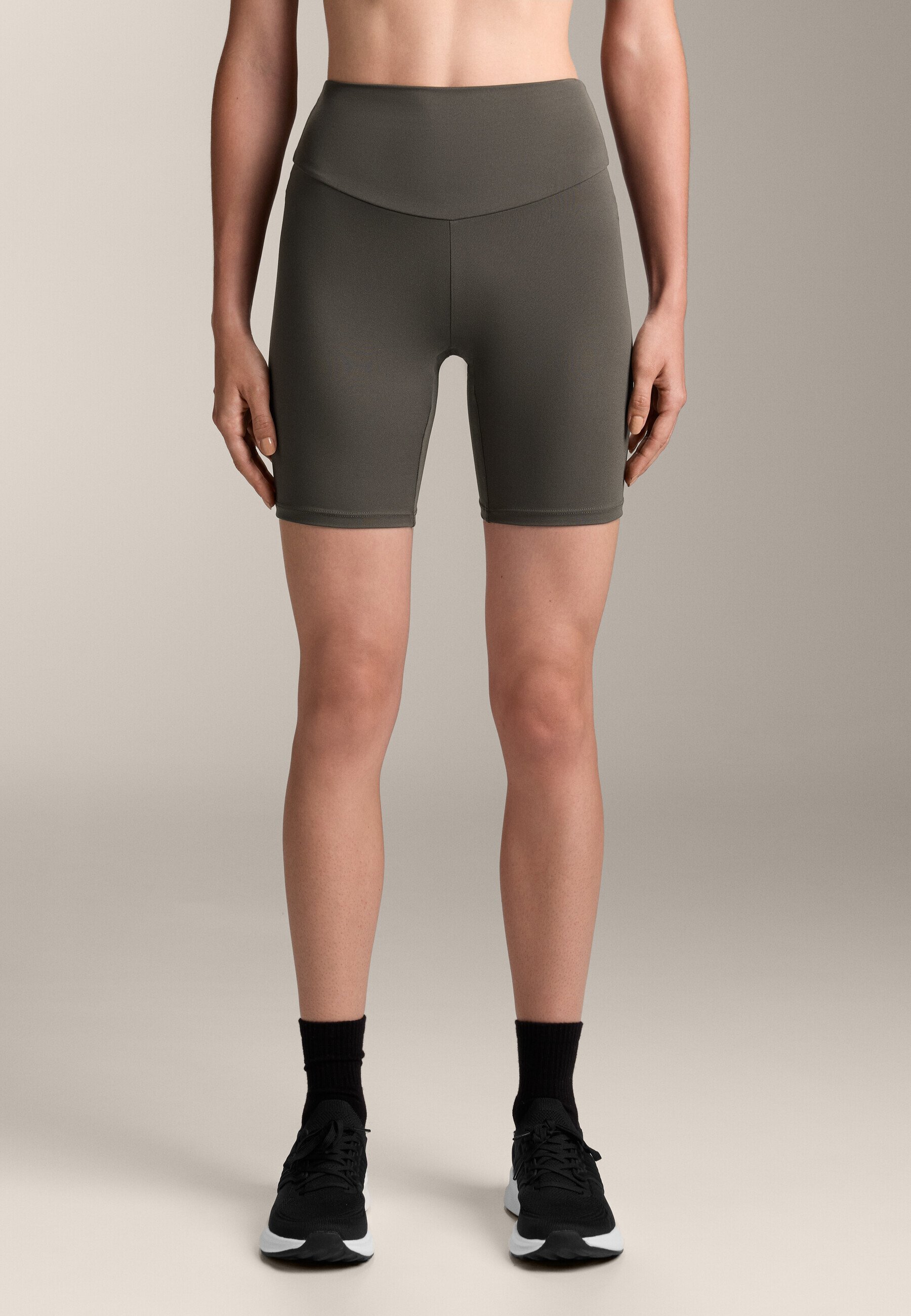 OYSHO COMFORTLUX HIGH RISE 20cm BIKER - Sportshorts - Dunkelgrau
