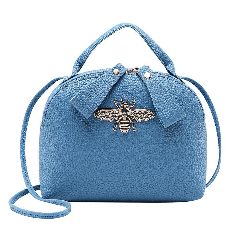 Sac à main d'été pour femme, petit sac bandoulière orné d'abeilles en métal, pochette.