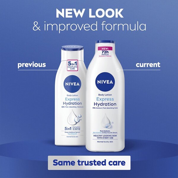 NIVEA Express Hydration telové mlieko<br>400ml - Normálna až suchá pleť