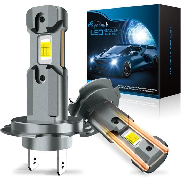 Kit de conversión de bombillas LED H7, doble refrigeración silenciosa de cobre, formato 1:1, fácil instalación, compatible con Canbus para coches y motocicletas.