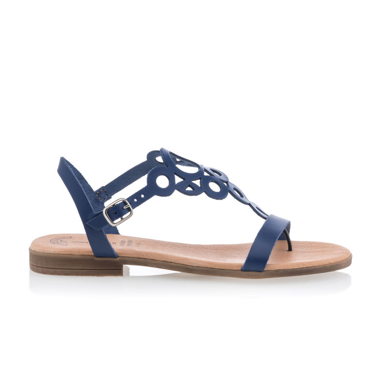 Női kék flip-flop papucsok / tanga szandálok
