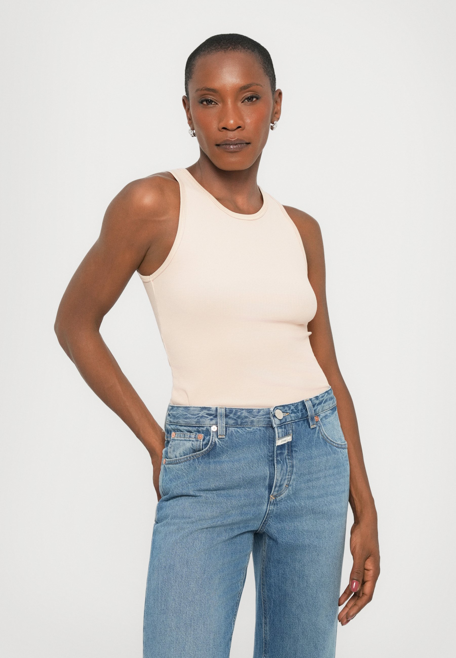 Filippa K FINE TANK - Top - rosa cipria
