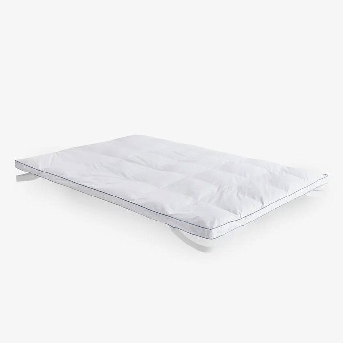 Down mattress topper - PIKOLIN HOME - 140x190 cm - White - Extra Comfort - Breathable - Downproof - Even distribution