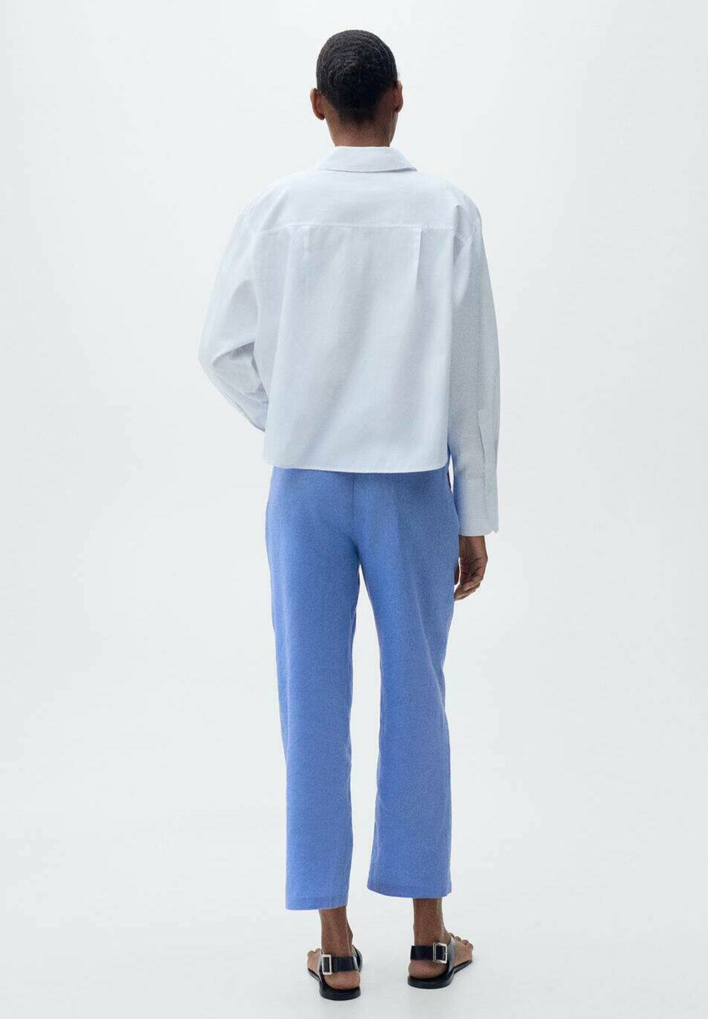 Kalhoty Mango - tmavě modré