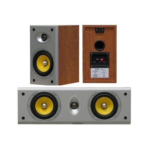 Sistema de cine en casa Hi-Fi A&S CAMBRIDGE 3.0 - Marrón - 180 W - Altavoces de estantería y central