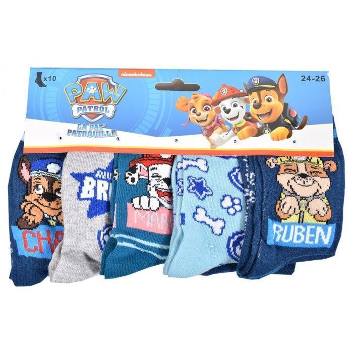 Calzini da bambino con licenza ufficiale - Confezione a sorpresa da 12 paia - PAW Patrol