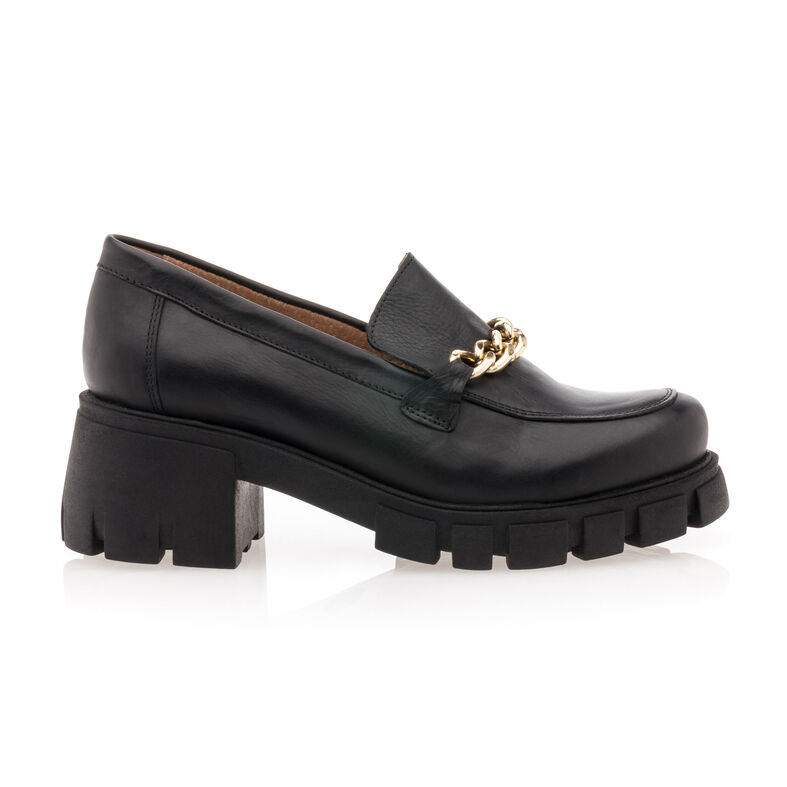 Svarta loafers/båtskor för kvinnor