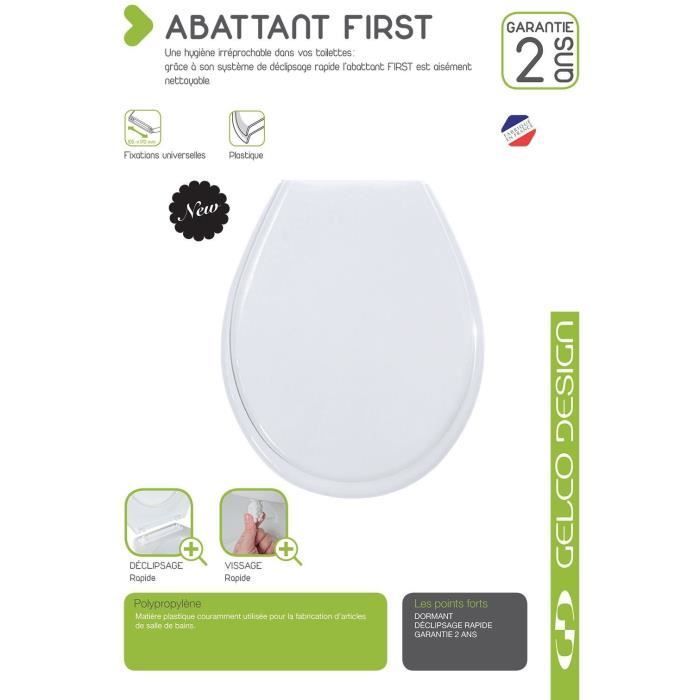 PRIMER ASIENTO DE INODORO BLANCO - POLIPROPILENO