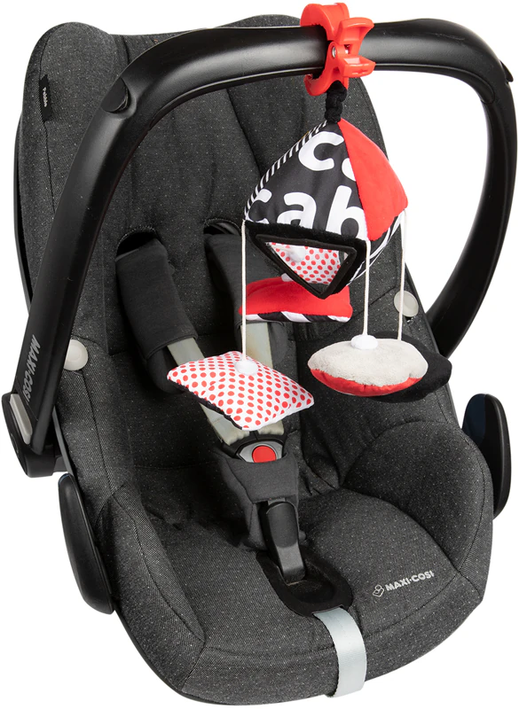 Brinquedo sensorial de contraste suspenso Canpol para bebês com clipe