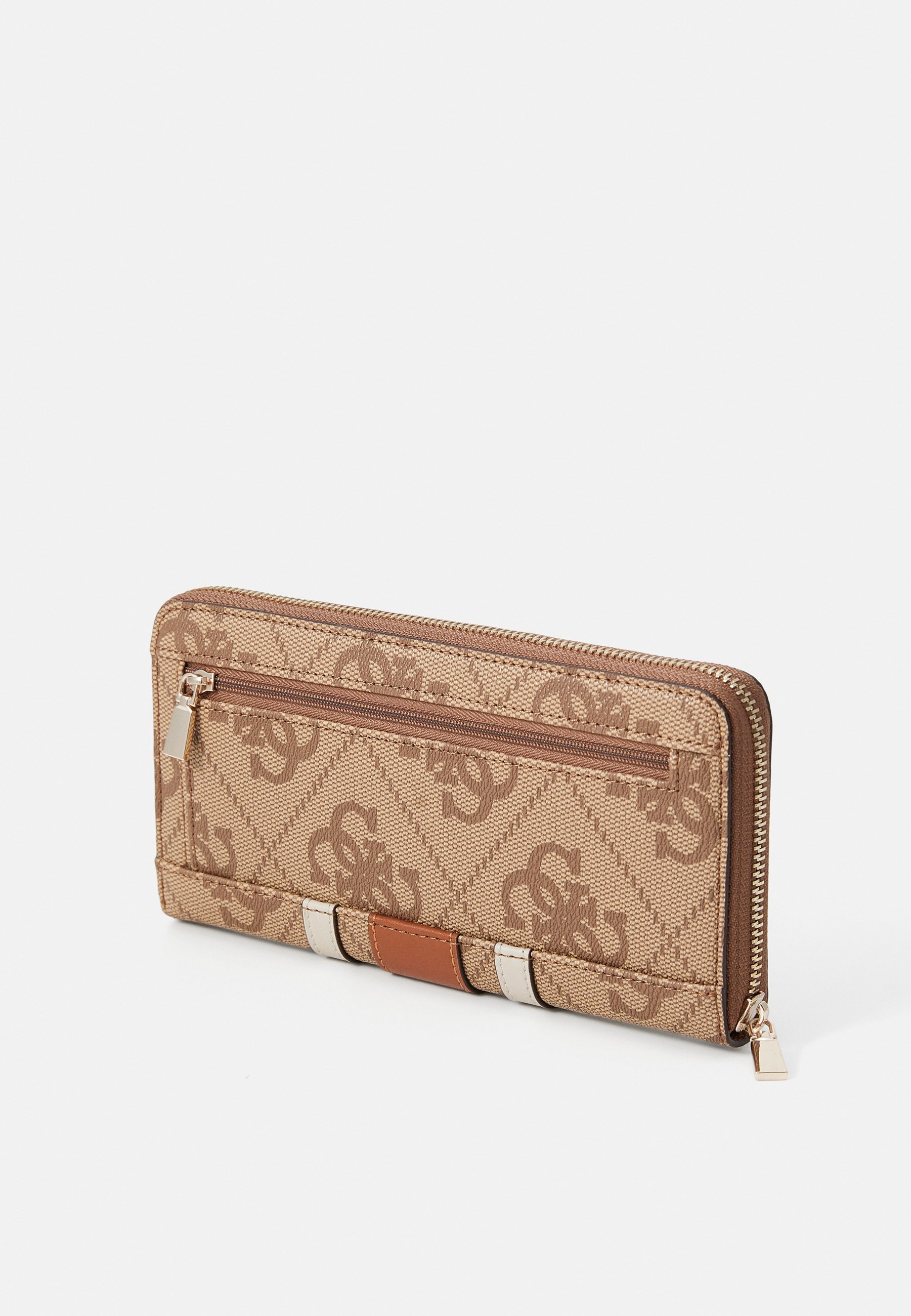 Guess ERENIA LARGE ZIP AROUND - Portemonnee - latte