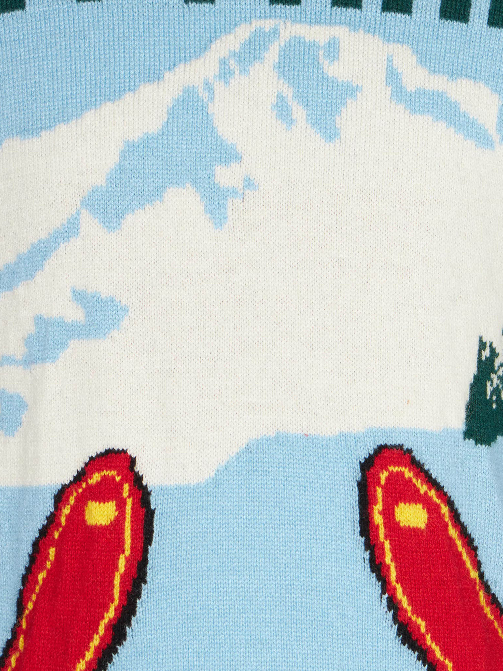 Kindertrui met bergjacquardprint