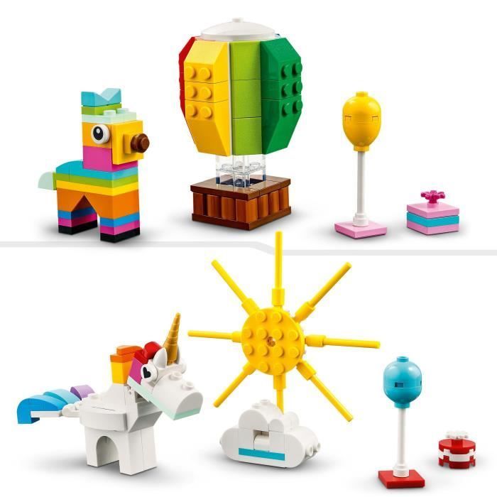 LEGO® Classic 11029 Kreativ-Partybox mit 12 Mini-Spielzeugen: Einhorn, Clown