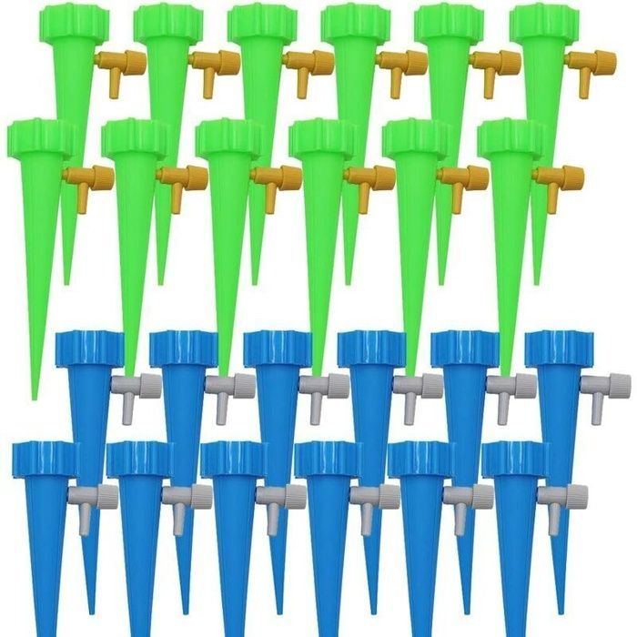 Kit di irrigazione a goccia AIMOONSA da 24 pezzi con valvole regolabili – Irrigazione automatica per piante