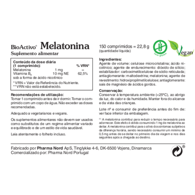 Bioaktivni dodatek za miren spanec Melatonin 150 tablet 150 tablet