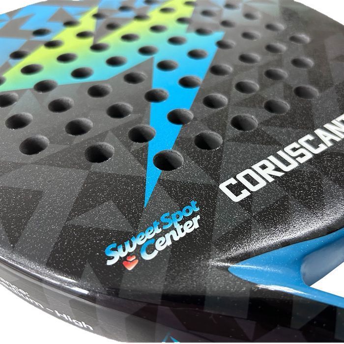 Racchetta da padel – CORUSCANT - Fibra di carbonio, superficie sabbiata - Schiuma EVA morbida - Controllo preciso e comfort - Forma rotonda - 360 g