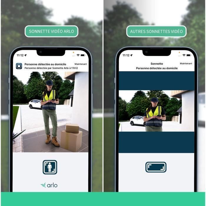 Sonnette Vidéo - ARLO - AVD3001-100EUS - Connexion directe au Wi-Fi - Son de sirène intégré
