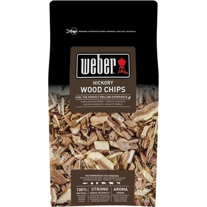 Virutas de madera de nogal americano para ahumar WEBER: para sabores innovadores.