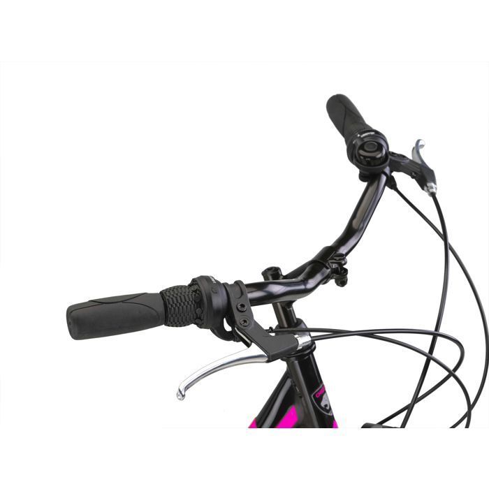 Chillaxx Strada Premium City Bike - 24 pouce, Noir-rose frein en V