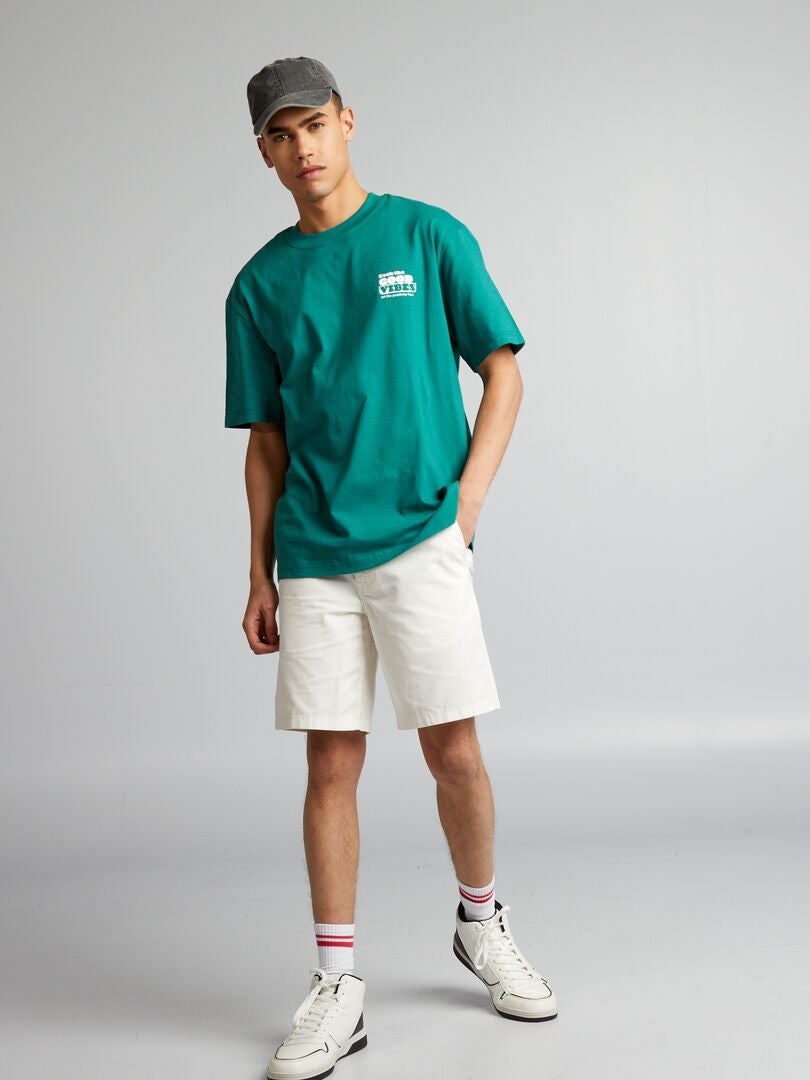 Bermuda chino de sarja - BRANCA