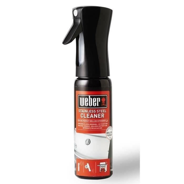 Limpiador de acero inoxidable WEBER - 300 ml - Ideal para limpiar, abrillantar y proteger su barbacoa