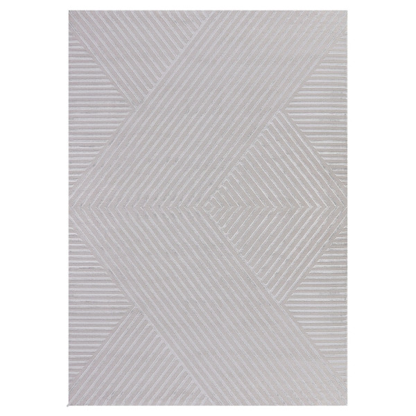 Dywan nowoczesny 3D Sahara wstęga szary 80 cm x 150 cm